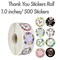 Thank You Stickers Handmade DIY Party Flowers Round Labels